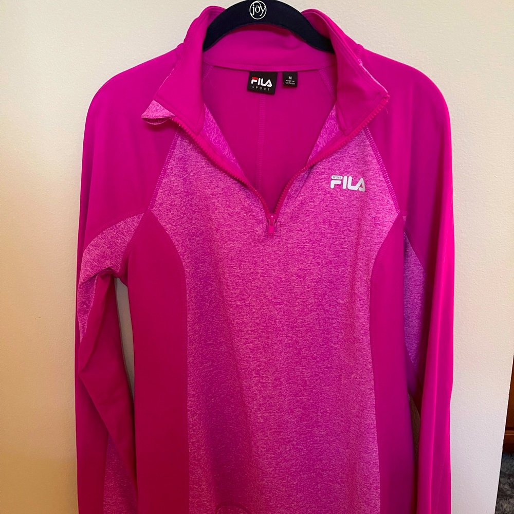 Fila half-zip warm up/activewear shirt